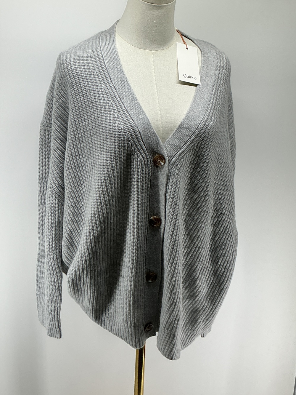 Mongolian Cashmere Oversized Boyfriend Cardigan Sweater